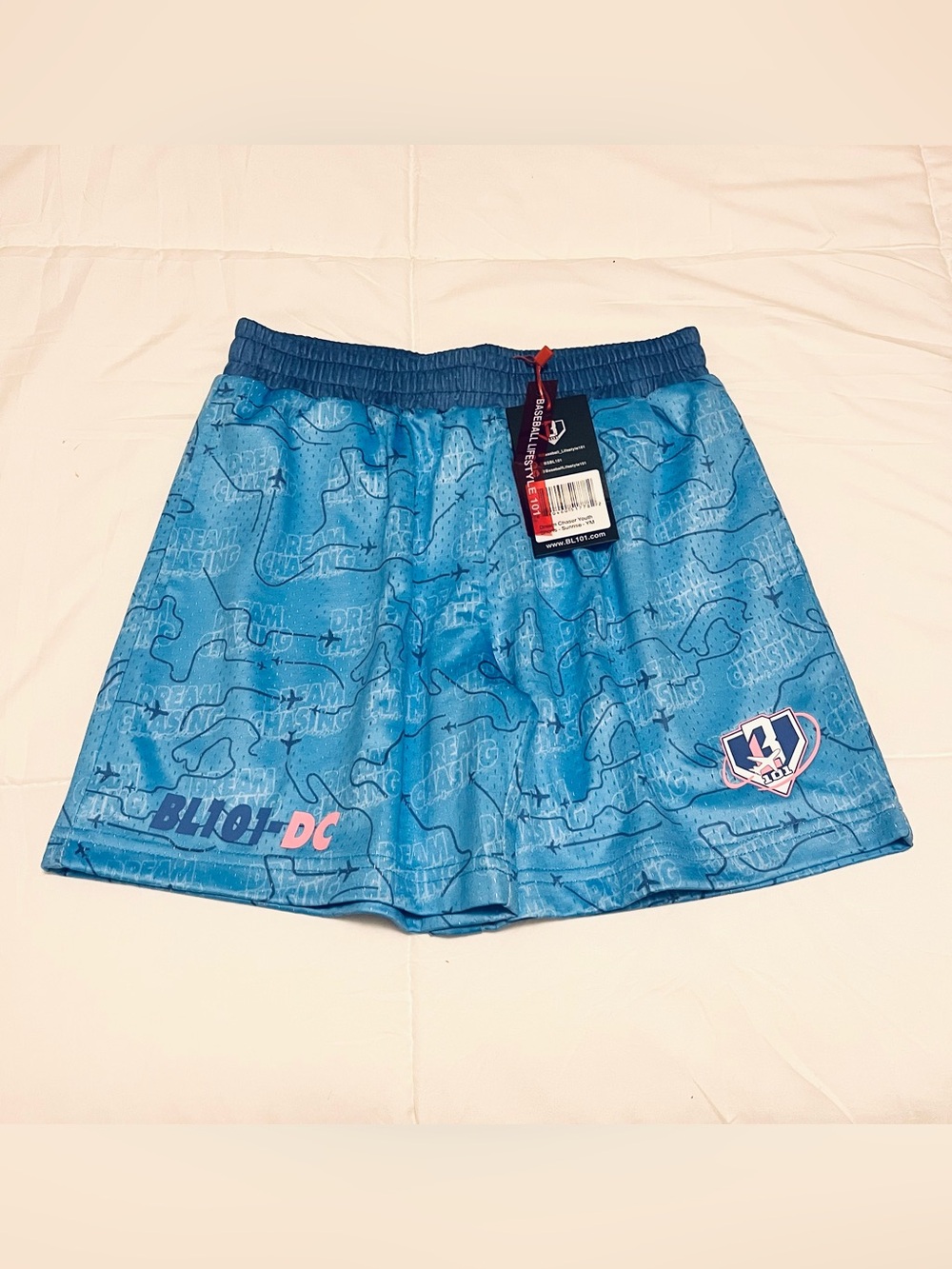 BL101 Blue Dream Chaser Airplane Youth M Shorts NWT